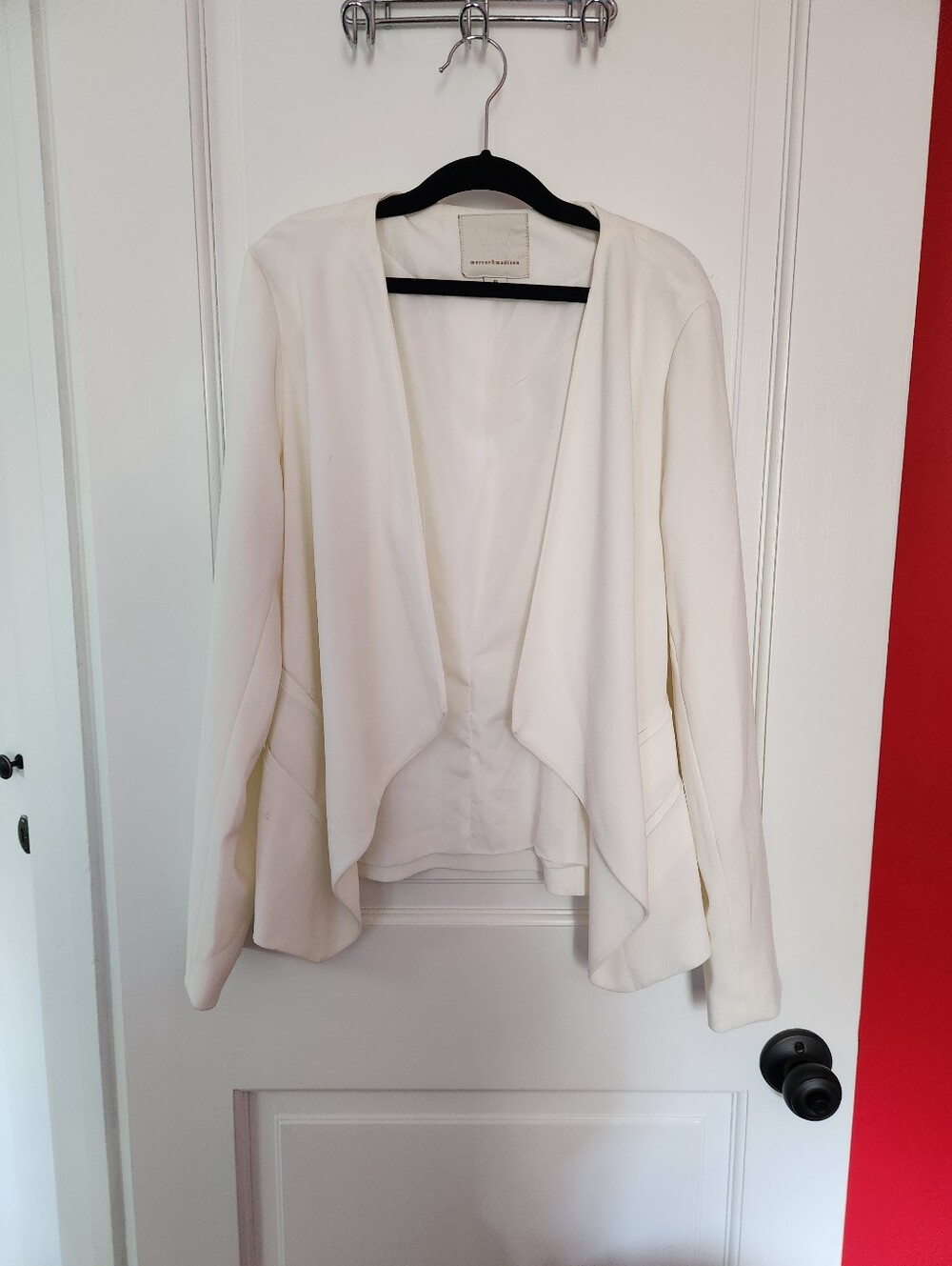 White Waterfall Blazer Xs